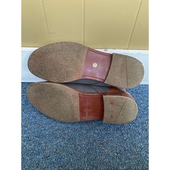 Arizona Jean Co men 12 tie ankle dress boots grey w/brown accents. main image 7